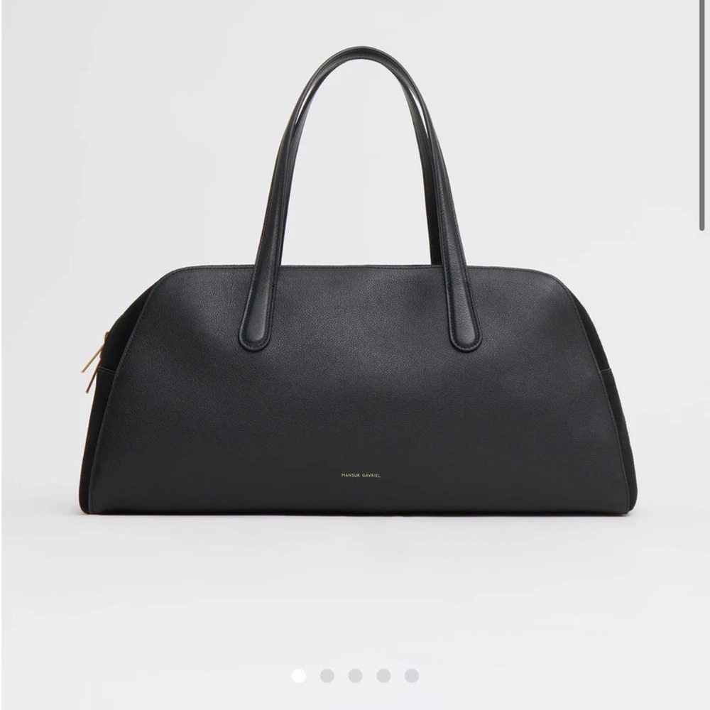 Mansur Gavriel Large Helios Black Structured Leather Shoulder Bag NWT